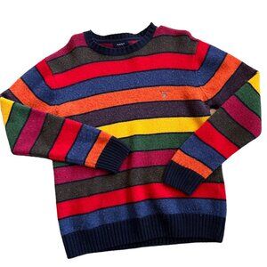 Gant 100% Wool Striped Crewneck Sweater L